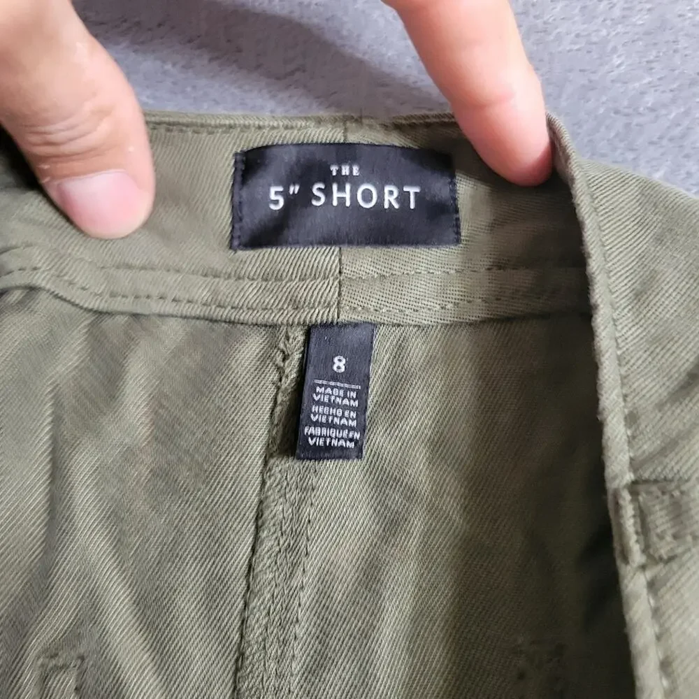 WHITE HOUSE BLACK MARKET SHORTS Women 8 GREEN LYOCELL POCKET CASUAL WEAR WHBM 5